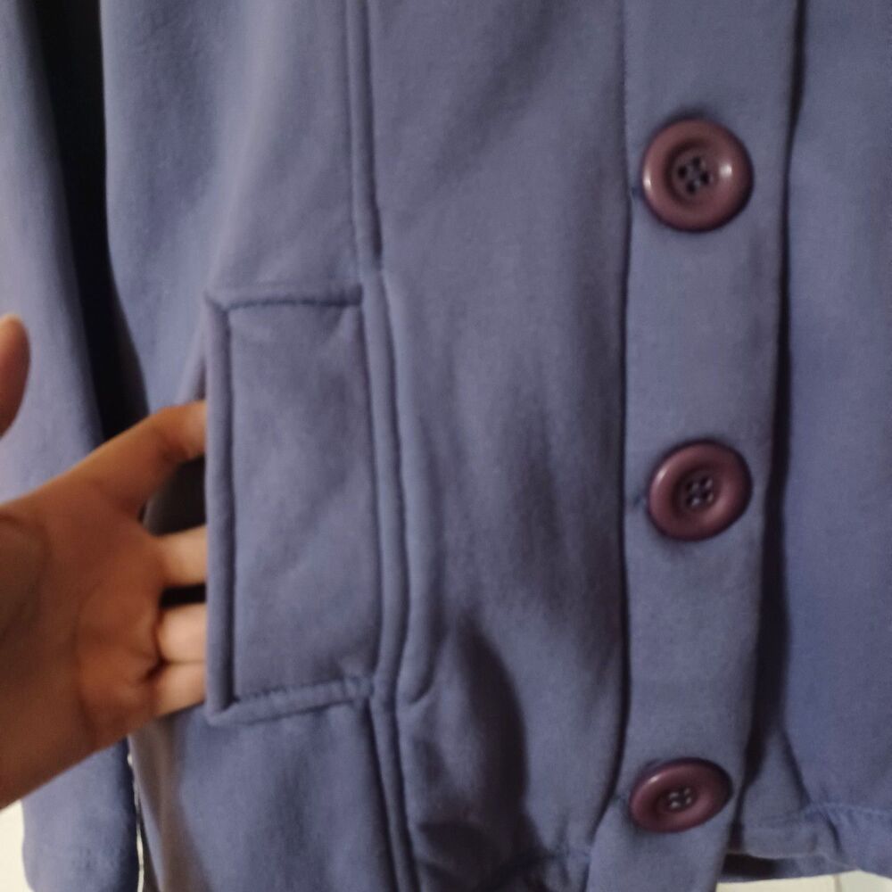 FEL 2 Purple Hooded Coat, Size M - Picture 3 of 7